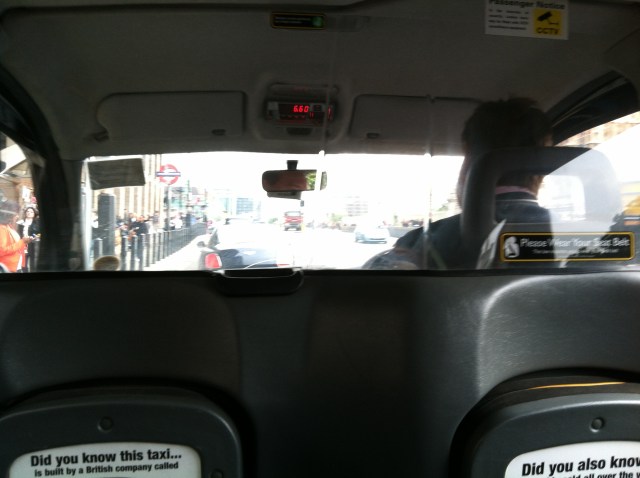 View From London Taxi
